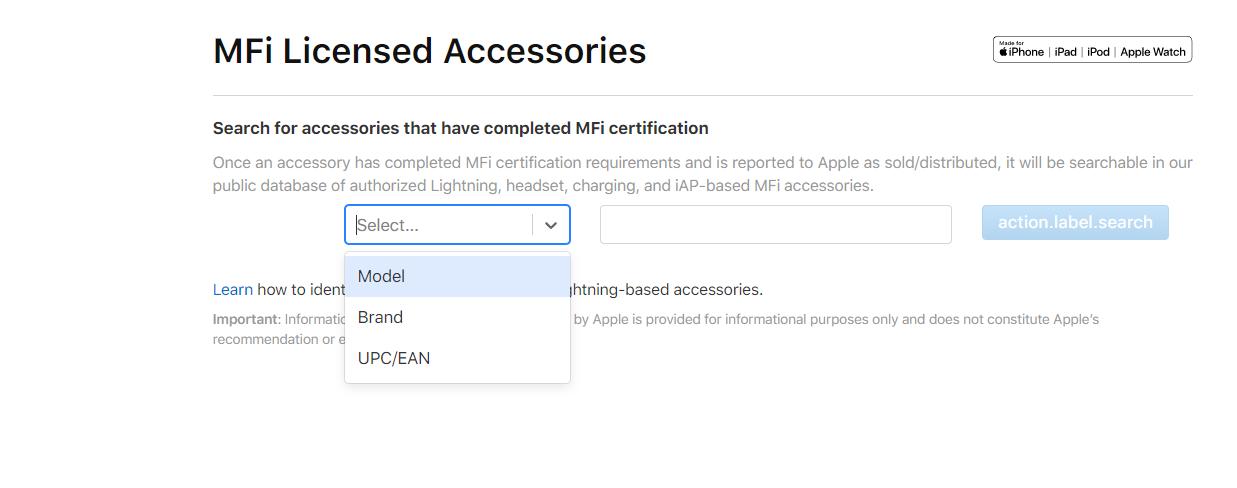 latest Apple MFI Certified List how to check mfi certification