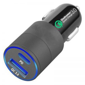 wholesale PD 18W and QC3.0 mobile phone fast charging usb and usb c car charger