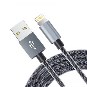 fast charging 2m fishnet braided iphone lightning cahrger cable