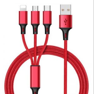 1.2M 3 in 1 USB Cable iPhone Charger Cable USB Type C Cable